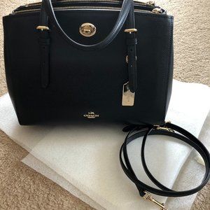Coach Navy Turnlock Satchel Carryall 29